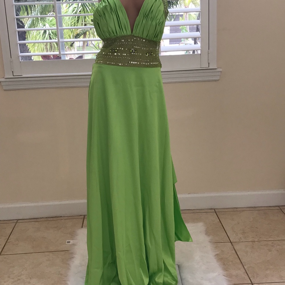 Lime green prom dress